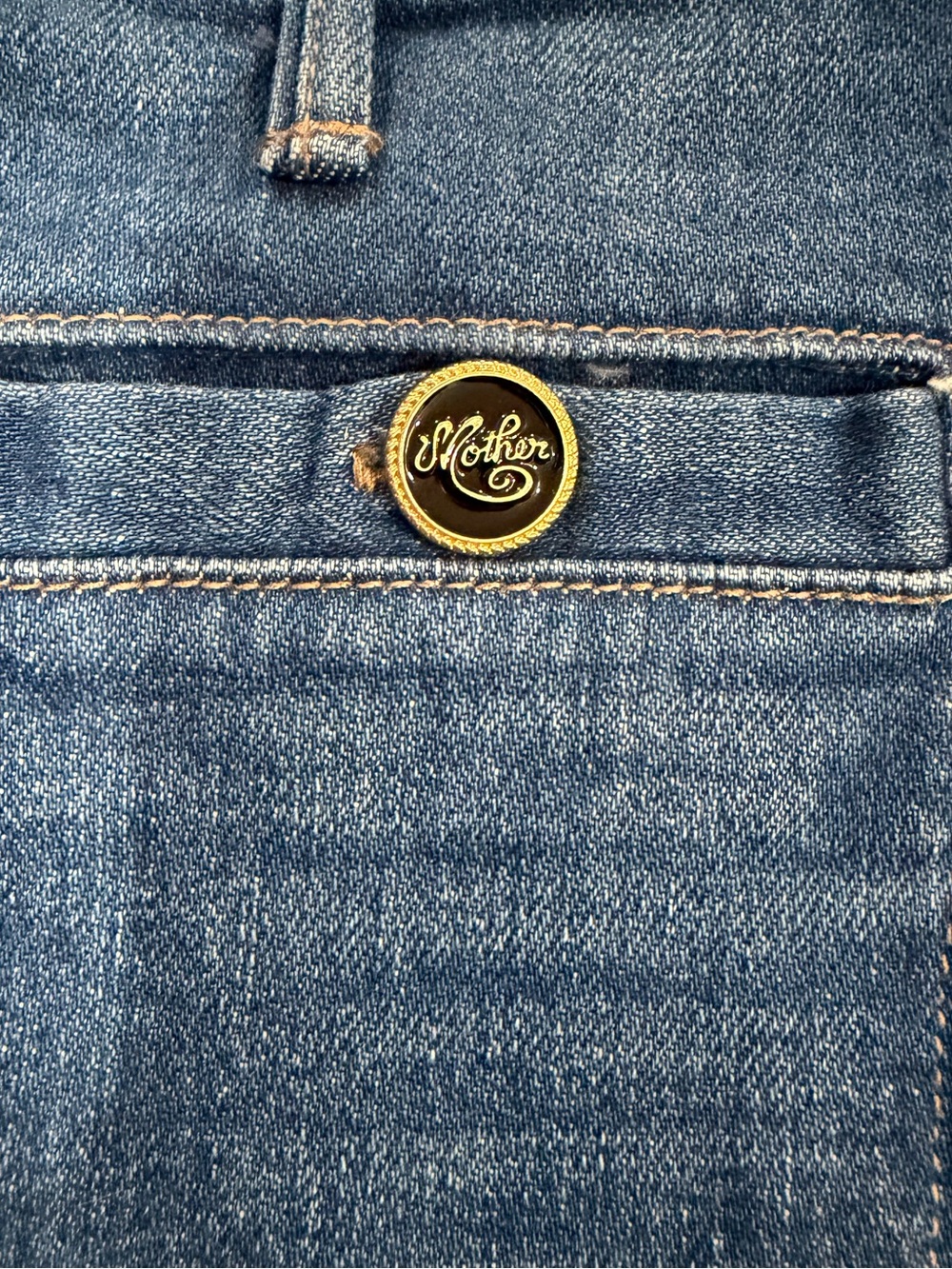 MOTHER Whisk Me Away Wash The Stashed Hustler Roller Sneak Wide Leg Jeans Sz. 25 - Picture 5 of 7
